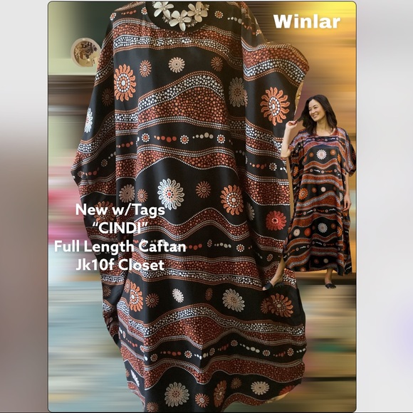 🌻NWT WINLAR EARTH WAVES COVERUP/ CAFTAN - Picture 9 of 10